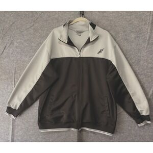 VINTAGE Nike Pegasus Track Jacket Mens XL Black Gray Pegasus Flying Foot Pockets